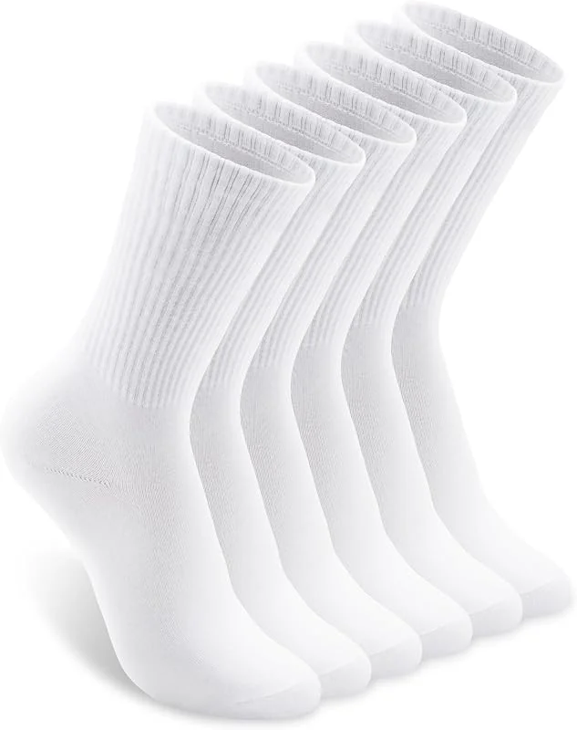 COZYOFFI Calcetines blancos para mujer: longitud media alta para botas, tenis, mocasines — Decoracion Navidad