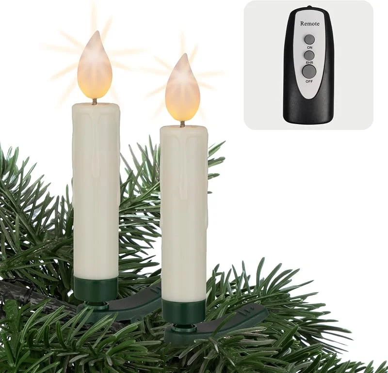 Visita la tienda de Hellum hellum 12 velas LED inalámbricas con temporizador, batería y mando a — Luces Navidad