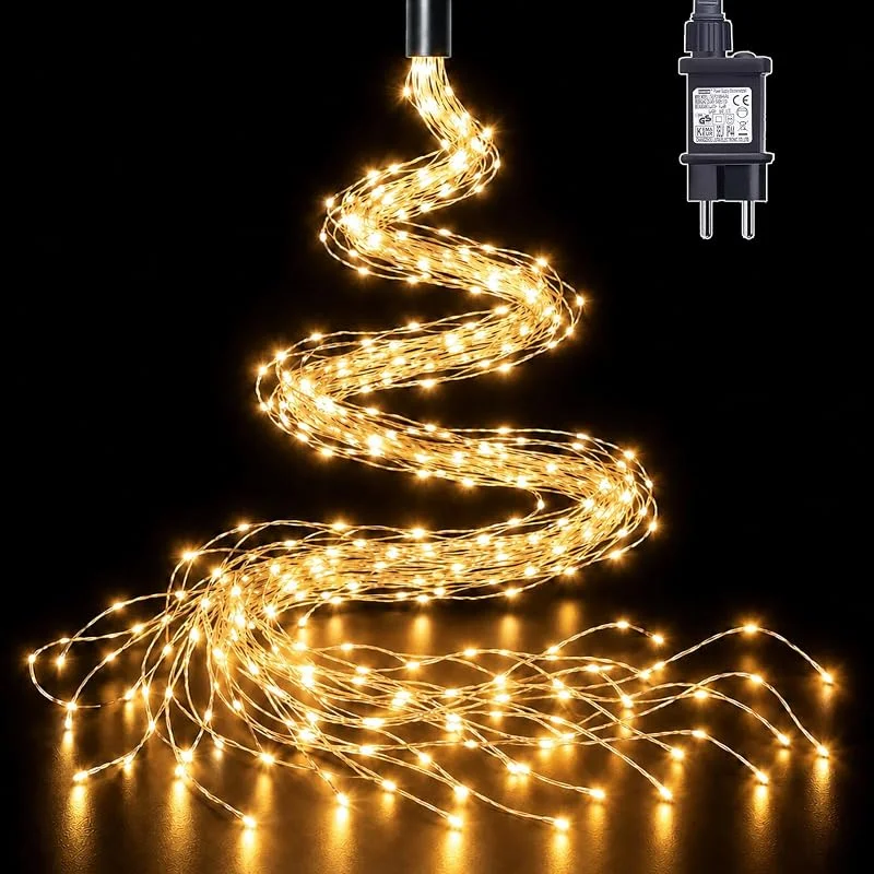 Visita la tienda de Cozymeow Cozymeow Luces Árbol Navidad 2M 400 LED Luzes Cascada con Enchufe — Luces Navidad