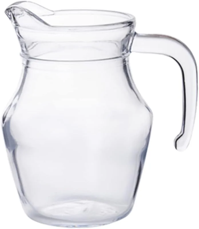 Mozacona Jarra de jugo de olla de vidrio limpio, jarra de vino, jarra de leche, jarra de café — Vino y mesa festiva