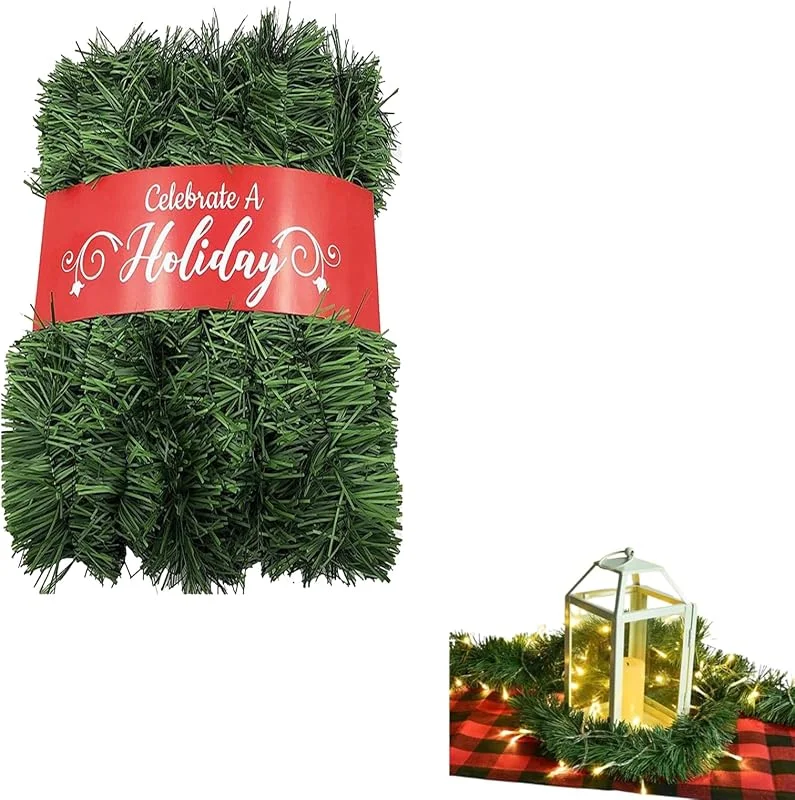Eruceky Guirnalda de Abeto Artificia, Guirnalda Navideña, para Decoraciones De Coronas De Fiesta De Navidad En Interiores Al Aire Libre, Kränze Dekorationen(5M) — Decoracion Navidad