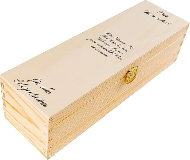 Visita la tienda de Creative DECO Creative DECO Caja Vino de Regalo con tu Texto Personalizado, 1 Botella — Envoltorio regalo