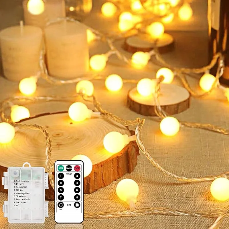 Liyade Guirnalda Luces, 10.5M 100LED Luces de Caden 8 Modos Luces de Cadena, Guirnalda Luminosas Exterior Interior Decorativa para Navidad, bodas, jardín (blanco cálido) — Decoracion Navidad