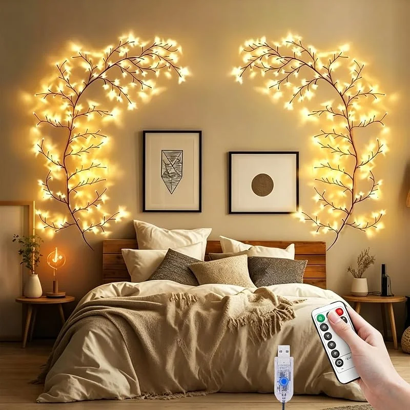 VIMAZ Guirnalda de luces para dormitorio (72 LED (1, 6 m)) — Luces Navidad