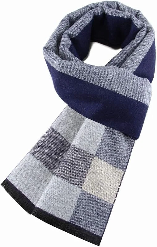 Ueither Hombres Cálido y Acogedor Bufanda del tartán Moda y Elegante Bufanda a Cuadros Clásico en Otoño Invierno Check Scarf — Ropa Navidad