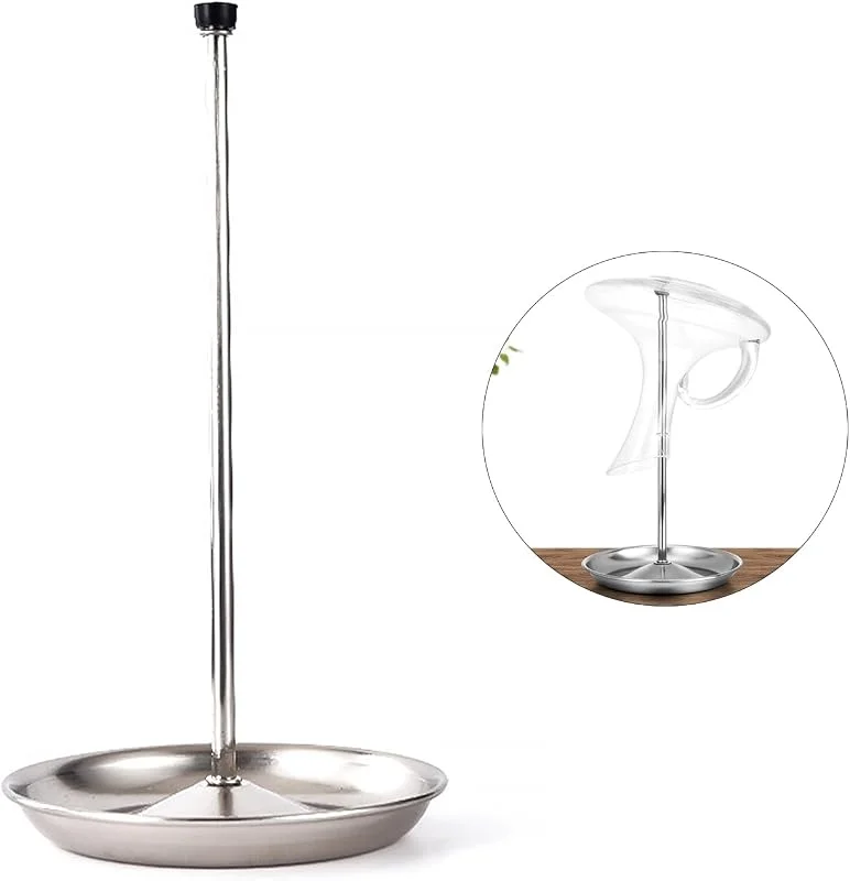 Bssowe Decanter Rack, Soporte Secado de Cristal para Decantadores de Vino, Soporte de Acero Inoxidable al Revés, Decantación de Secado Accesorios, para Secar Botellas de Vino, Decantador (32 cm) (A) — Vino y mesa festiva