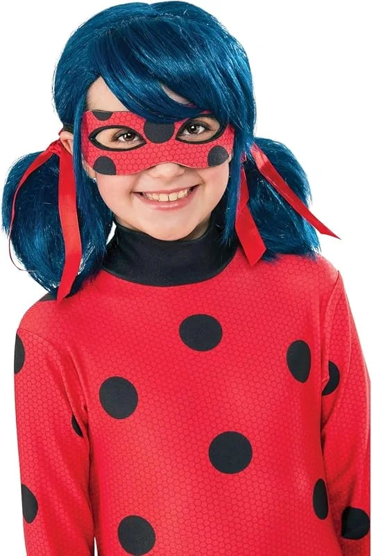 Visita la tienda de Rubies Rubies Peluca Ladybug para niñas y niños, Peluca con coletas, Accesorio disfraz, Complemento, Oficial Miraculous Ladybug para Navidad, Carnaval, Cosplay y Halloween — Ropa Navidad