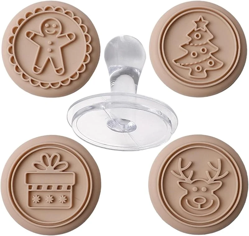 Generic Sellos cortadores de galletas de Navidad, antiadherentes, reutilizables — Hogar y cocina