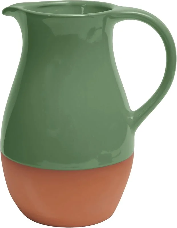 Dexam Sintra - Jarra de terracota esmaltada, color verde — Vino y mesa festiva