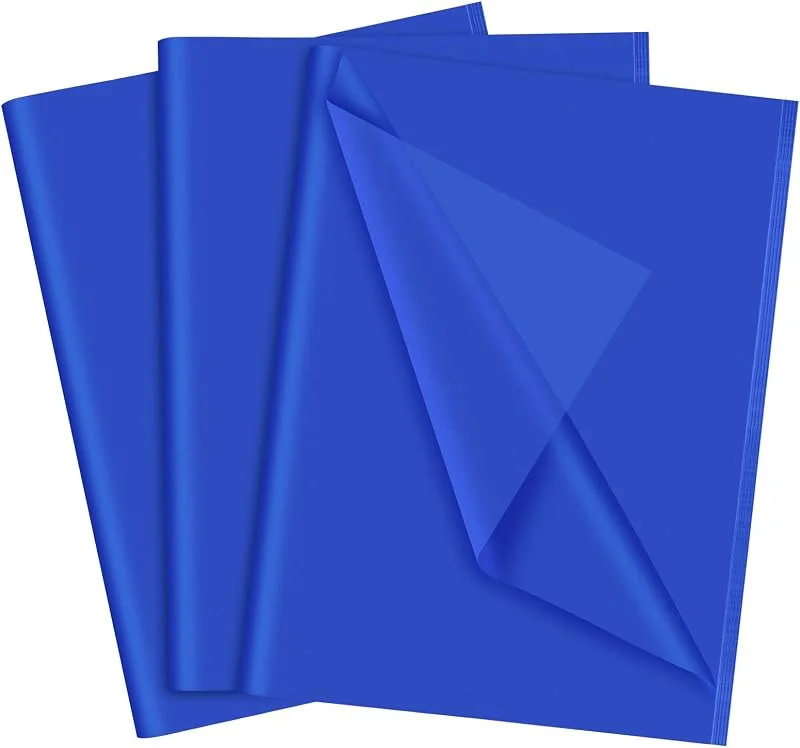 Visita la tienda de NEBURORA NEBURORA Papel de seda azul para bolsas de regalo, 60 hojas, papel de embalaje azul marino de 14 x 20 pulgadas para envolver regalos, relleno, manualidades, bricolaje, cumpleaños, boda, baby shower — Envoltorio regalo