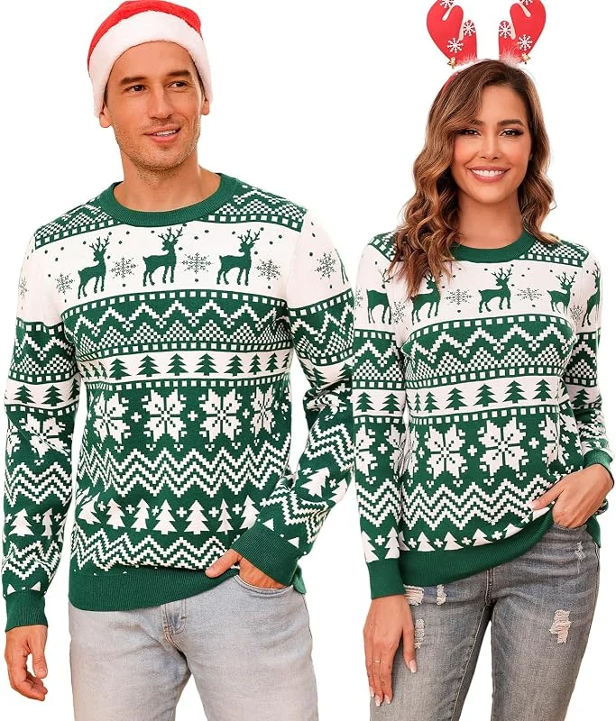 Visita la tienda de Aottori Aottori Jersey Navidad Mujer Hombre Mujer Hombre Cuello Redondo — Ropa Navidad