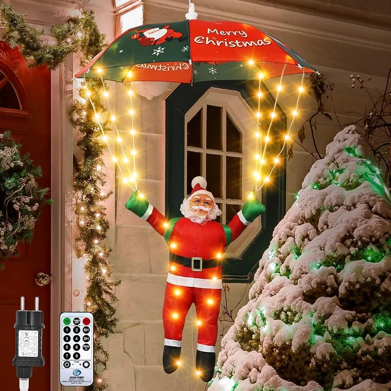 Visita la tienda de Auting Auting Cadena de luces LED navideñas para exteriores con Papá Noel en — Luces Navidad