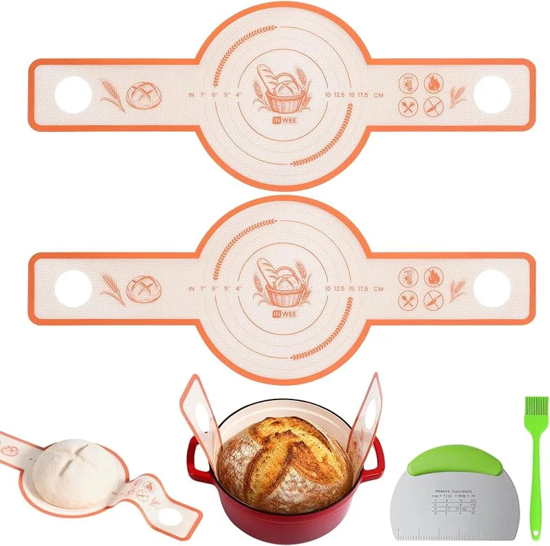 Visita la tienda de Inwee Eslinga Pan Horno Holandés, Silicona Antiadherente, 2 Piezas, Asas — Hogar y cocina