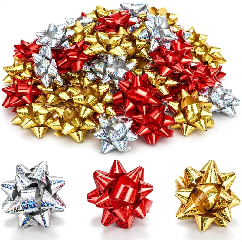Wilhelm Sell 60x Lazos de Regalo autoadhesivos, 5 x 2 cm — Envoltorio regalo