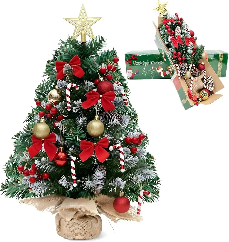 Visita la tienda de Yowmina Arbol Navidad Pequeño Artificial 60cm, Mini Árbol de Navidad para Mesa — Adviento y mesa