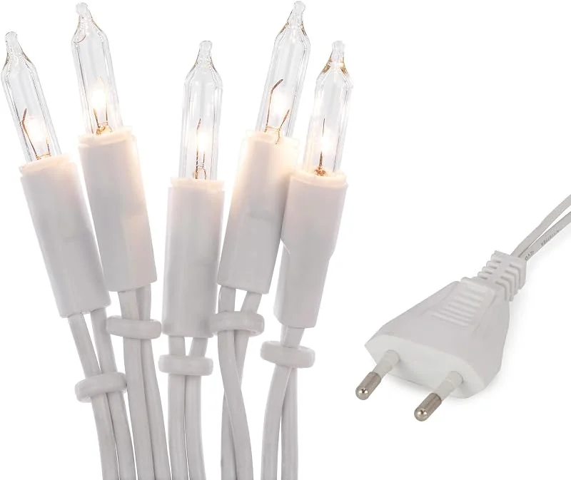 Visita la tienda de Hellum Hellum interior luces de hadas árbol navideño con 20 luz blanca cálida decoración navideña, cable blanco con enchufe 2, 85m iluminación del árbol navideno, <59 lumen 832082 — Luces Navidad