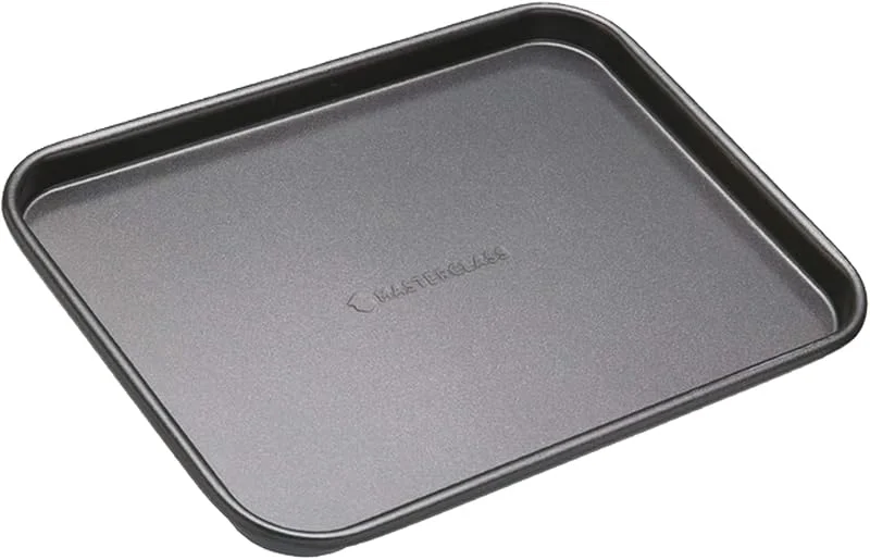 Visita la tienda de Master Class MasterClass Bandeja de horno antiadherente sin PTFE, PFOA ni BPA, robusta de acero al carbono de 1 mm de grosor para hornear y asar, acero al carbono, 24 x 18 cm, gris — Hogar y cocina