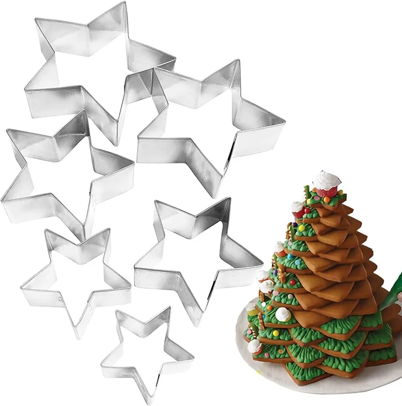 QIZHIQIAMY Moldes Galletas Navidad, 6 PCS Cortadores Galletas Navidad, Christmas Cookie Cutter, Moldes Galleta, Molde Navidads para Galleta, Pasteles, Chocolate, Repostería (6PCS) — Hogar y cocina