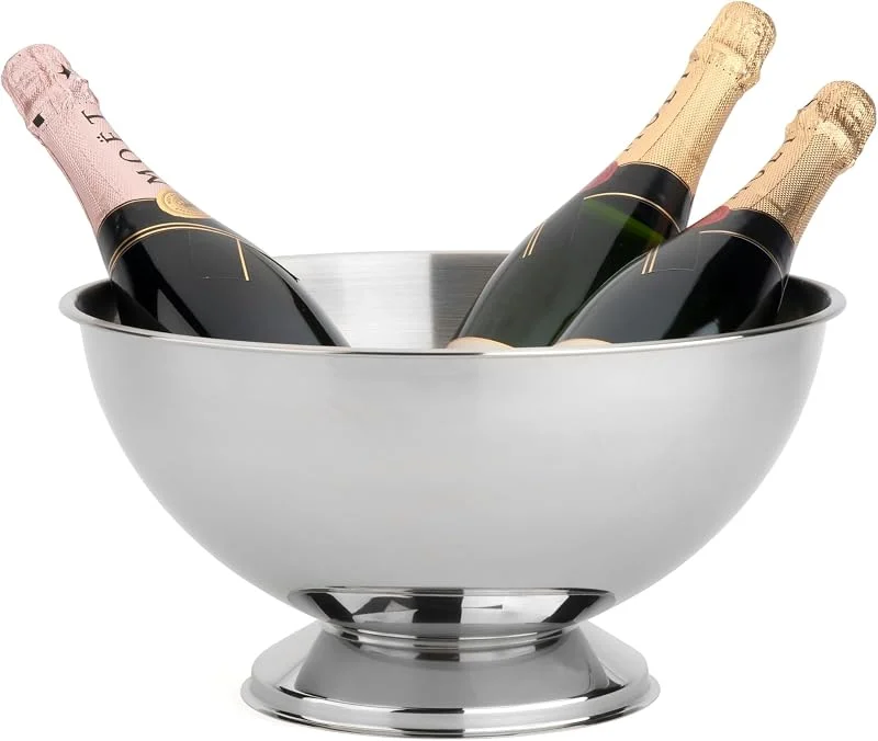 Leopold Vienna Leopold Cuenco de champán Vienna Classic II, acero inoxidable, diámetro 35 x 19 cm, 304, plateado, 1 pieza ( ), clásico — Vino y mesa festiva