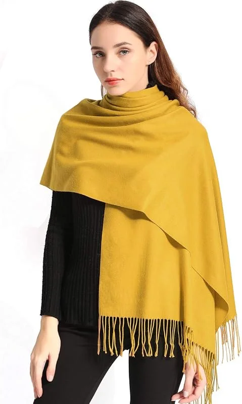 EASE LEAP Pashmina Regalo Boda Invitados Bufanda De Invierno Para Mujer Chal Fiesta Suave Grueso para Mujeres Estolas 200X70cm — Ropa Navidad