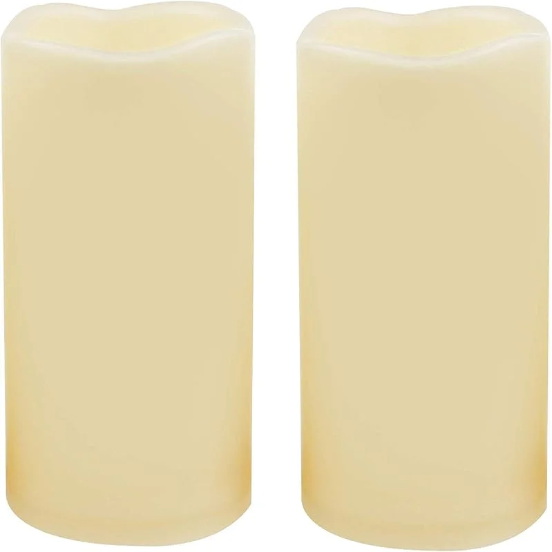 Visita la tienda de CANDLE IDEA 2 velas LED de 7, 5 cm x 15 cm, impermeables, funcionan con pilas, sin llama, con temporizador, luz decorativa de resina plástica parpadeante para farol, patio, jardín, decoración del hogar, fiesta — Cena a la luz de velas