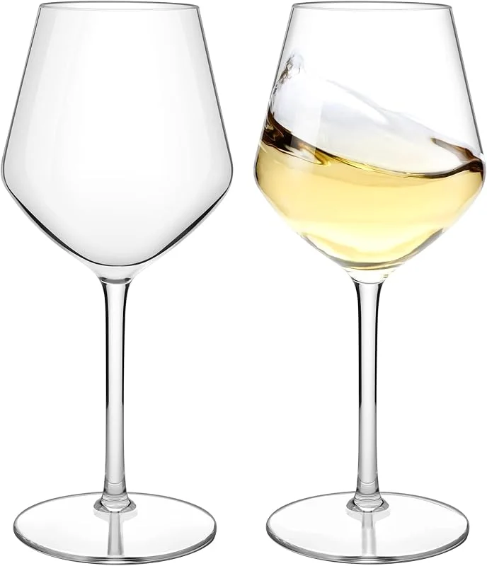 COOKY.D Copas Grandes de Vino Tinto para la Piscina Juego de 2-550ml - Plástico Tritan - Copas de Vino Flotantes e Irrompibles Con Tallo para Viajes Y Fiestas Al Aire Libre — Vino y mesa festiva