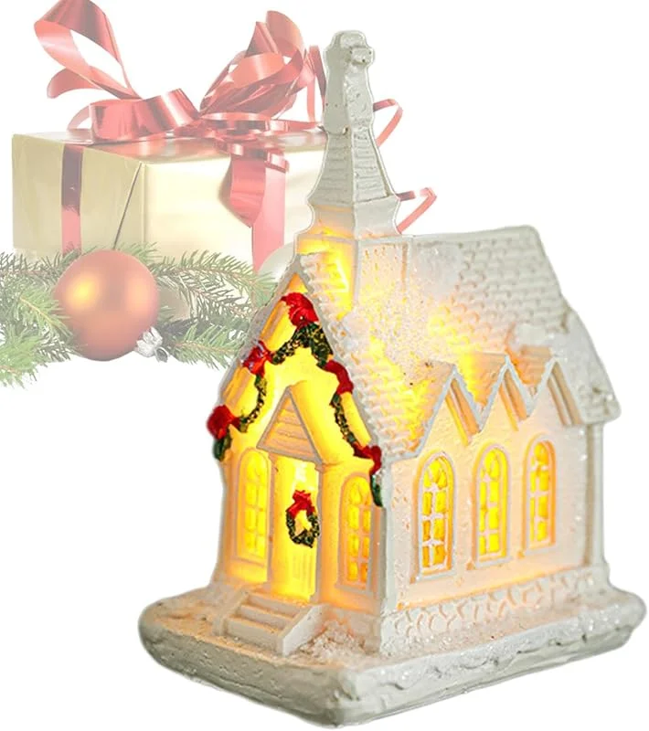 Generico Pueblo Navideño Edificios Coleccionables Decoración Hogar Escritorio — Decoracion Navidad