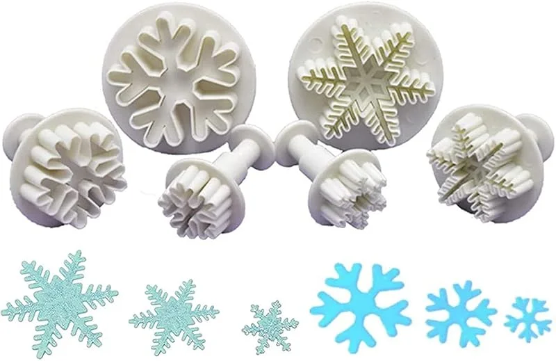 MaoNativey 6 Piezas Copo de Nieve Molde para Cortadores de Pastel para Decorar Nieve Copos De Nieve DIY DecoracióN De Pasteles Cortadores Fondant para Decoración De Pasteles — Hogar y cocina
