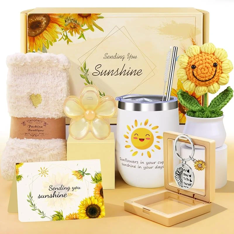 Visita la tienda de LIVEHITOP LIVEHITOP Regalos para Mujer, Girasol 7PCS Regalos Originales, Amigas Madre — Envoltorio regalo