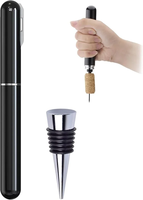 FBBULES Abridor de Botellas, Sacacorchos, Reutilizables Tapones, 2 PCS — Vino y mesa festiva