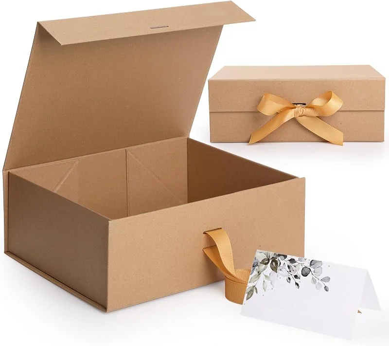 GeeRic Caja de Regalo con Tapa 29 * 22 * 10.5cm, GeeRic Cajas de Regalo Magnéticas con Tapas MagnéTica y Cinta, para Embalaje de Regalos de Bodas y CumpleañOs Navidad — Envoltorio regalo