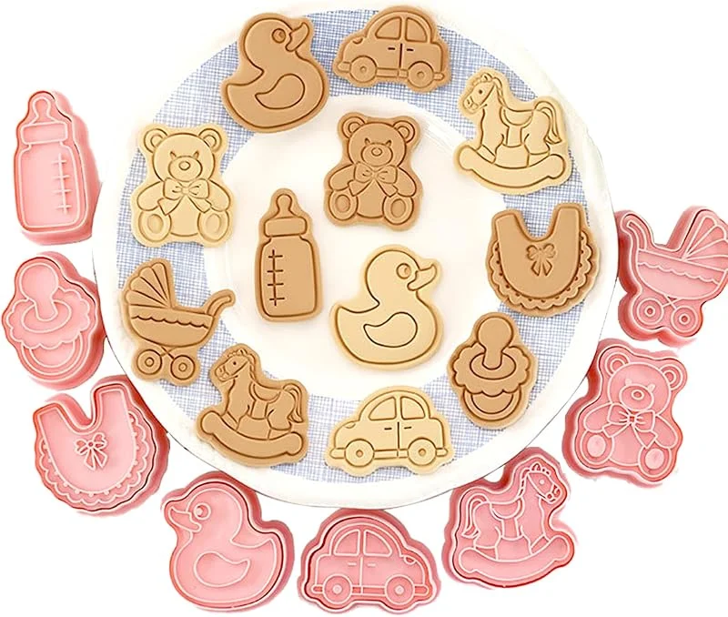 XongSyue Moldes para Galletas, 8 Piezas Cortador Galletas Plástico, Cookie Cutter — Hogar y cocina