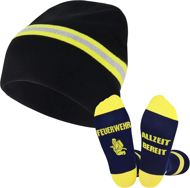 Visita la tienda de Jeasona Jeasona Bombero Set Gorro Calcetines Hombres 43-46 Regalo Bombero — Decoracion Navidad