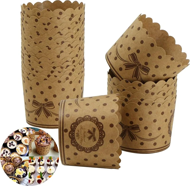 Visita la tienda de momgyaamz Papel Magdalenas moldes Cupcakes Hornear - 50 unidades, tazas para hornear papel kraft magdalenas, postres, bodas, cumpleaños, fiestas, resistentes a altas temperaturas, color marrón — Hogar y cocina