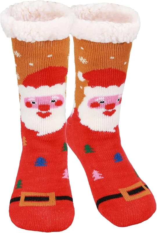 Visita la tienda de Niofind Niofind Calcetines Hombre Mujer Invierno, Calcetines Termicos Antideslizantes Gordos, Calcetines para Casa Térmicos, Calcetines para Dormir Polar Calentitos, Regalo Navidad, Pack de 1, 2 pares — Decoracion Navidad