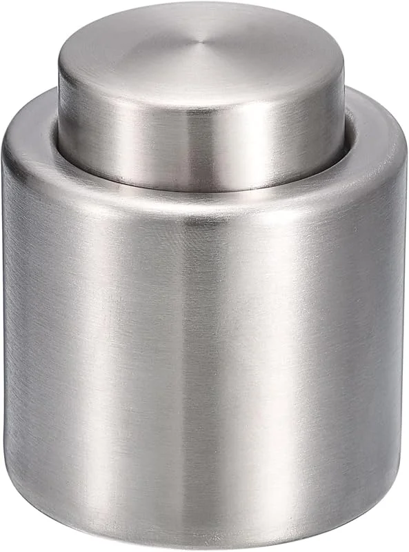 Visita la tienda de sourcing map sourcing map Tapón para botella de vino, 42 mm de diámetro exterior, 30 mm de diámetro interior, tapones de vino reutilizables de acero inoxidable para botellas de vino, vacío para mantener fresco — Vino y mesa festiva
