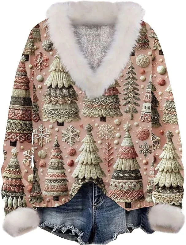 Generic HUIFUAO - Sudadera de Navidad para mujer, suéter de Navidad para mujer, suéter de Navidad para mujer, suéter de Navidad para mujer — Ropa Navidad