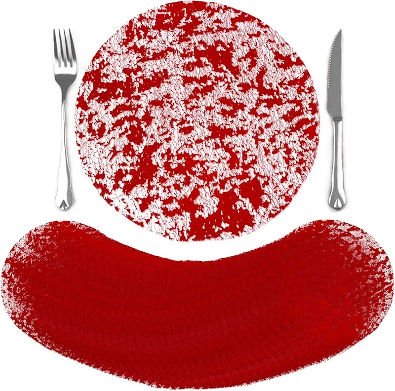Visita la tienda de comfoyar comfoyar Juego de 50 Manteles Individuales Redondos Desechables Rojos — Hogar y cocina