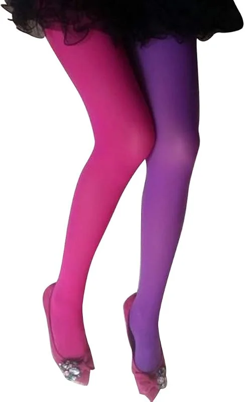 PRETYZOOM Rosa Rojo Zafiro Mujeres Longitud Completa Pantimedias Dos Pantimedias Tonificadas Traje Legging Medias Tamaño Libre Dos Colores Señoras Fiesta Legging Medias — Ropa Navidad