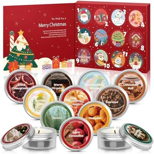 Visita la tienda de Scent-Hi Adviento Calendario Velas 2026 Aromáticas Navidad — Cena a la luz de velas