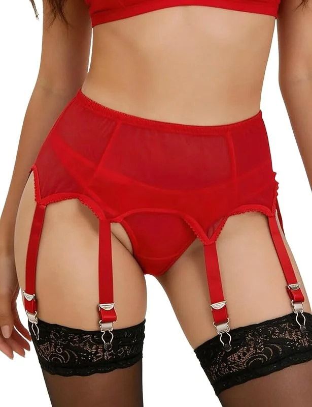 Visita la tienda de comeondear comeondear Ligueros Sexys para Mujer con 6 Clips Ajustables — Ropa Navidad