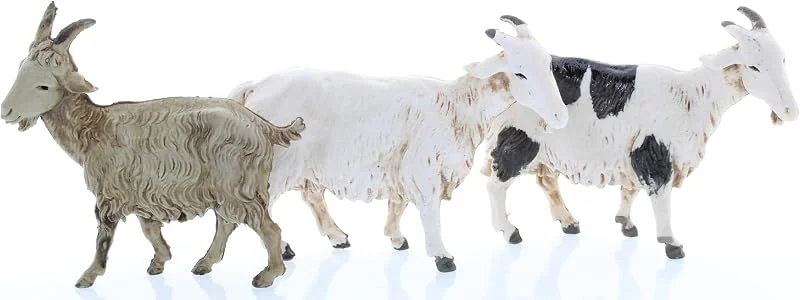 Visita la tienda de Moranduzzo Moranduzzo 3 Cabras Surtidas para Belén de 10 Cm Escala 1:20 - Figuras de Belén Indestructibles - Pintura Acabada a Mano, Producto Oficial, Escultor M. Landi — Decoracion Navidad