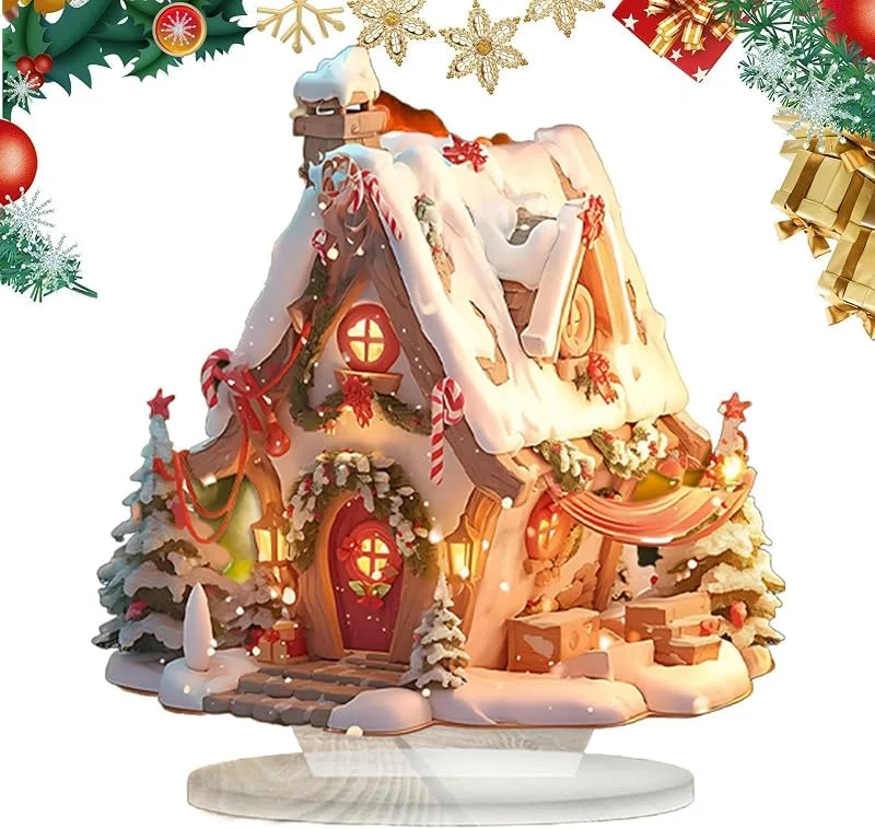 Genérico Casas de Pueblo Navideño con Iluminación LED para Decoración Interior — Decoracion Navidad