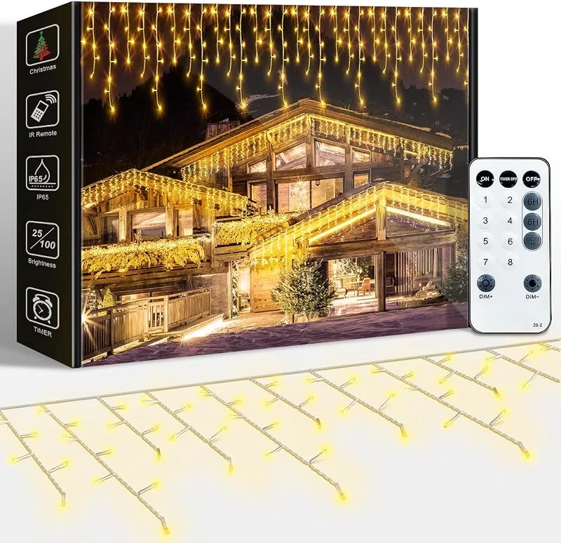 Visita la tienda de ARKOCHIC 10M Cortina Luces Navidad Exterior, LED Luzes Natal Exterior Blanco Cálido