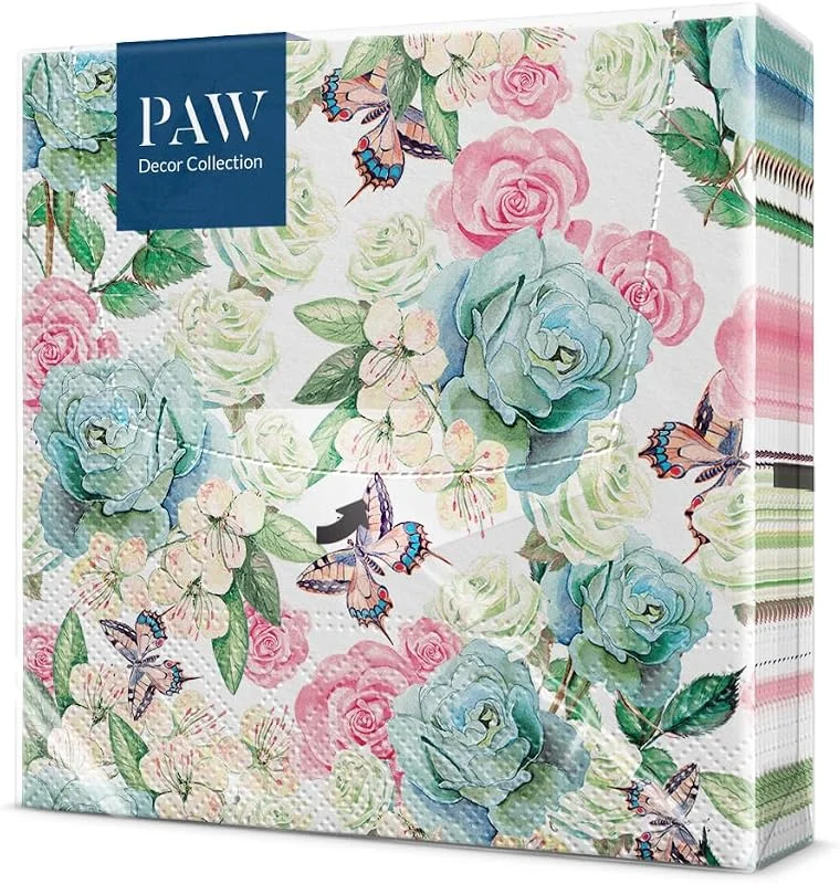 Visita la tienda de PAW Decor Collection PAW Servilletas 33 x 33 cm, 20 uds - Jardín Empolvado — Adviento y mesa