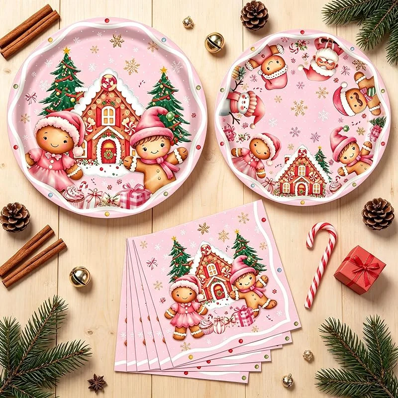Thirty and Thirsty navidad santa copo nieve plato papel servilletas natividad decoración — Adviento y mesa