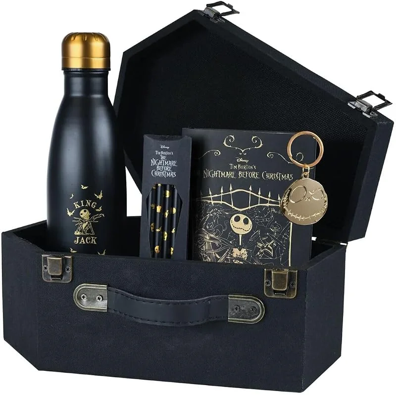 Visita la tienda de Pyramid International Pyramid International Pesadilla Antes De Navidad Jack Skellington - Set de regalo premium Sin clasificar Pack Fan Negro, oro — Adviento y mesa