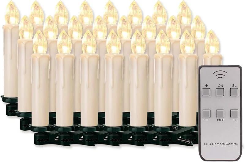 Forever Speed 20, 30, 40, 50, 60pcs LED Velas LED Fairy Lights Cordless Dimmable Candle Lights Flameless Christmas Candles for Christmas Tree, Christmas Decoration, Wedding, Birthday, Party (cubierta blanca lechosa, 30 — Luces Navidad