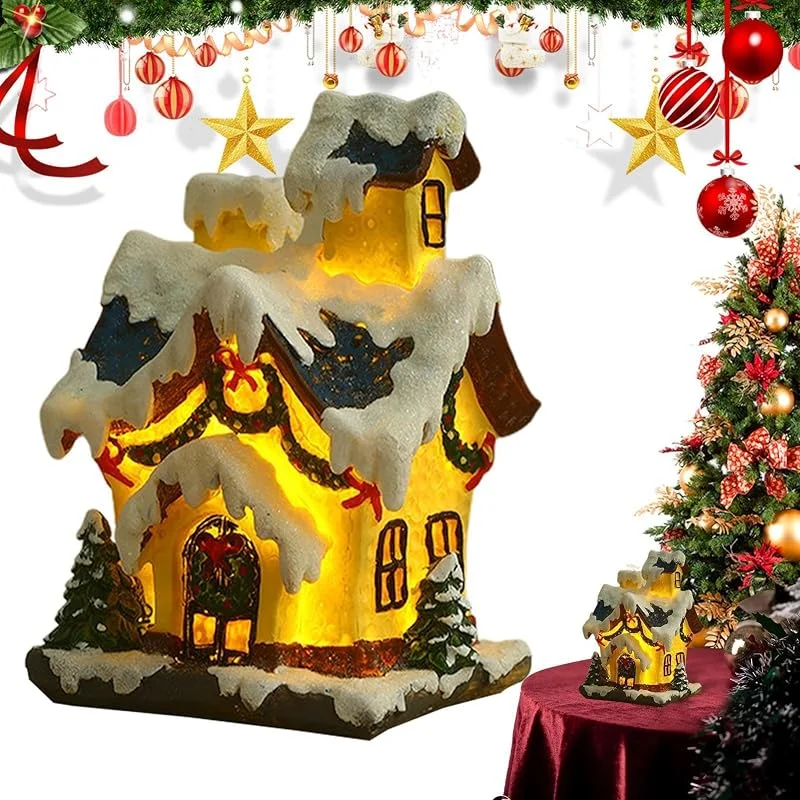 Genérico Pueblo Navideño Pueblo en Miniatura con Luces — Decoracion Navidad