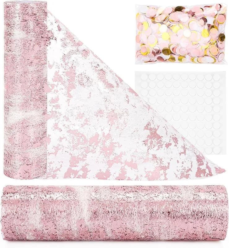 Visita la tienda de Onlyesh Camino de Mesa 28 cm × 20 m, Oro Rosa, Reutilizable Camino Mesa, para Mesa Familiar, Boda, Navidad, Pascua, Fiesta, Decoración Festiva — Hogar y cocina